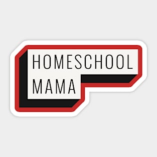 Homeschool Mama 3D Block Black and White Sticker